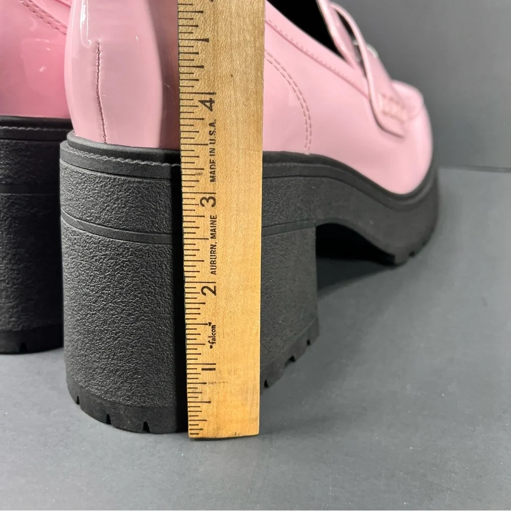 Pink Patent Platform Loafers size 9 new in box